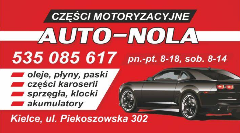 Szyld sklepu Auto-Nola Piekoszowska 302